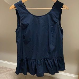 Peplum tie back top